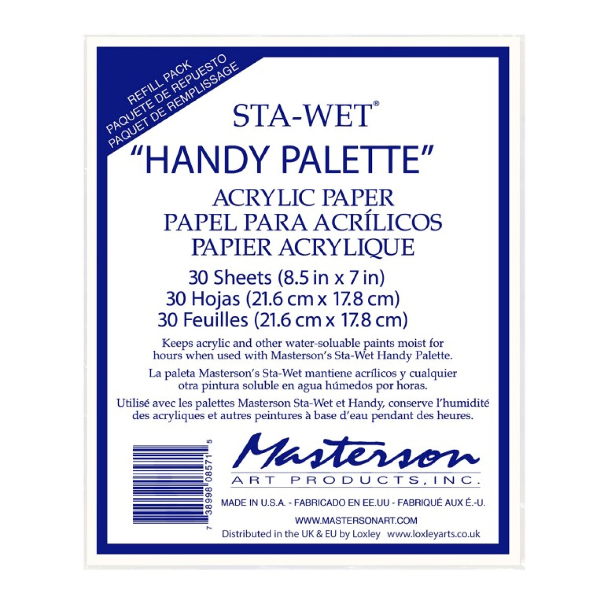 Náhradní papíry pro paletu Masterson Sta-Wet Handy