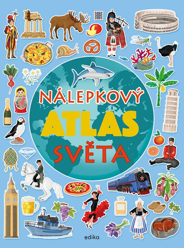 Kniha Nálepkový atlas světa