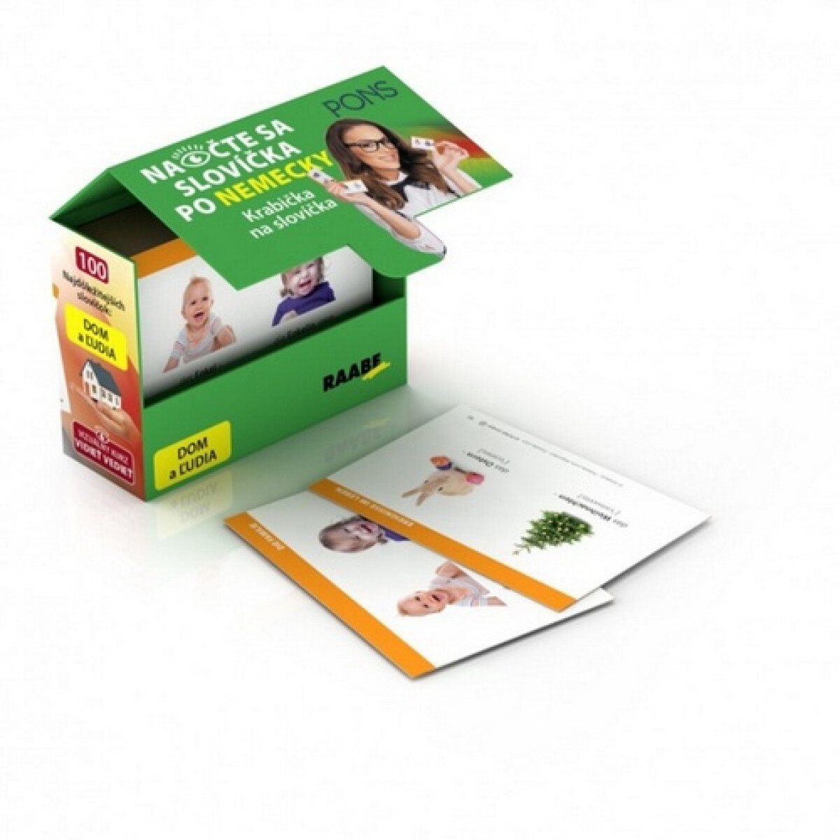 Kniha Naočte sa slovíčka po nemecky Krabička na slovíčka Dom a ľudia