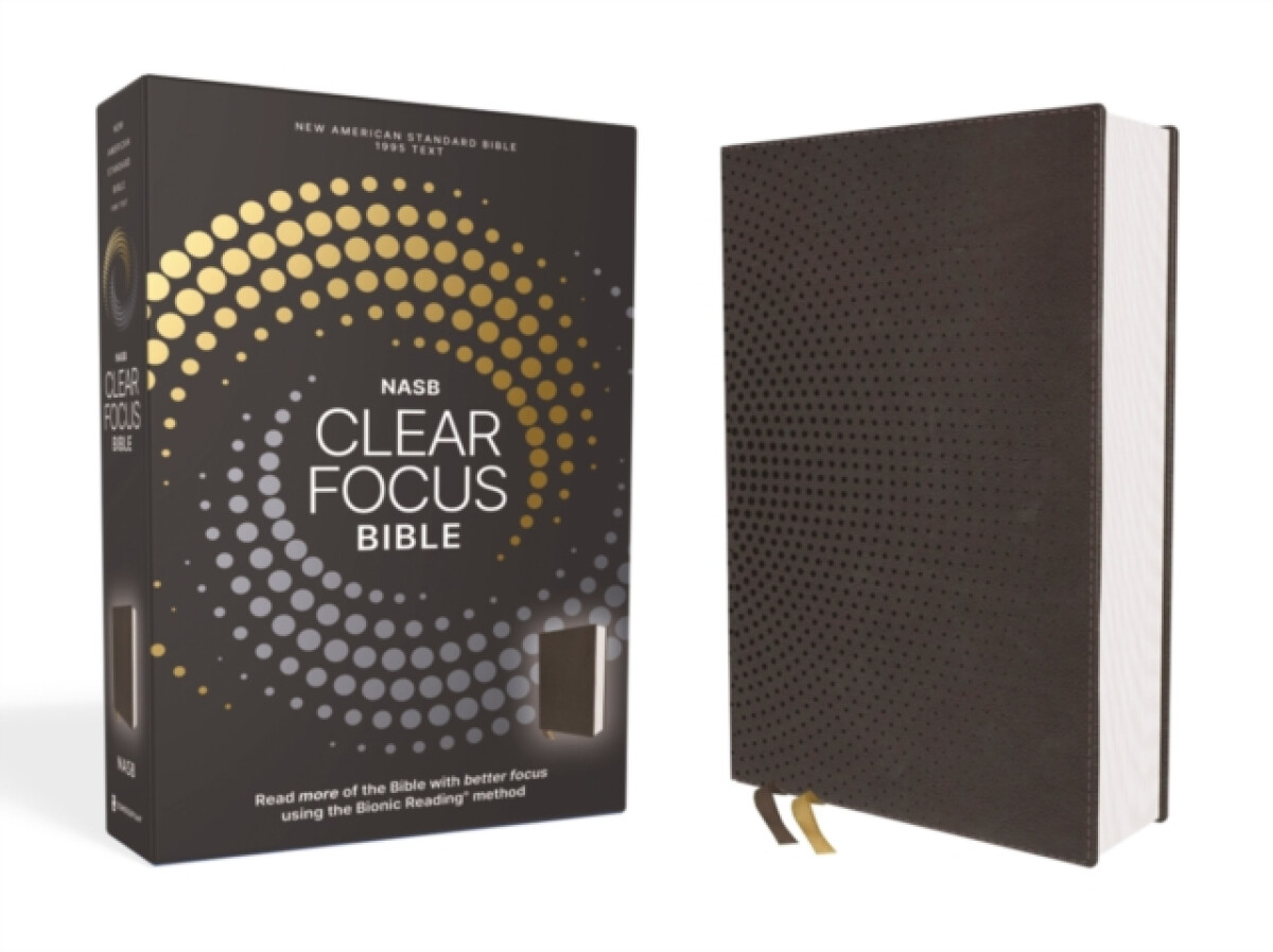 Kniha NASB, Clear Focus Bible, Leathersoft, Charcoal Brown