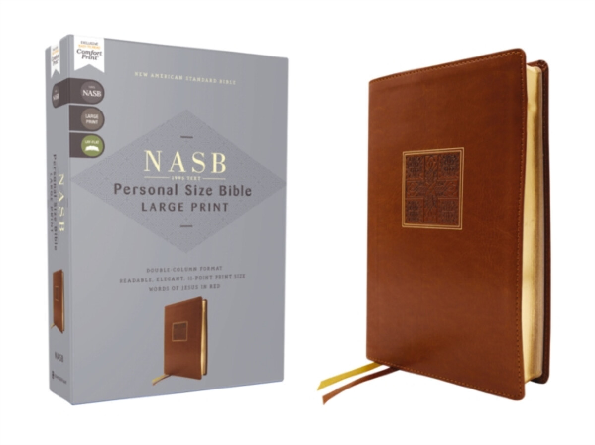 Kniha NASB, Personal Size Bible, Large Print, Leathersoft, Brown, Red Letter, 1995 Text, Comfort Print