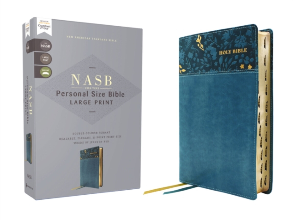 Kniha NASB, Personal Size Bible, Large Print, Leathersoft, Teal, Red Letter, 1995 Text, Thumb Indexed, Comfort Print