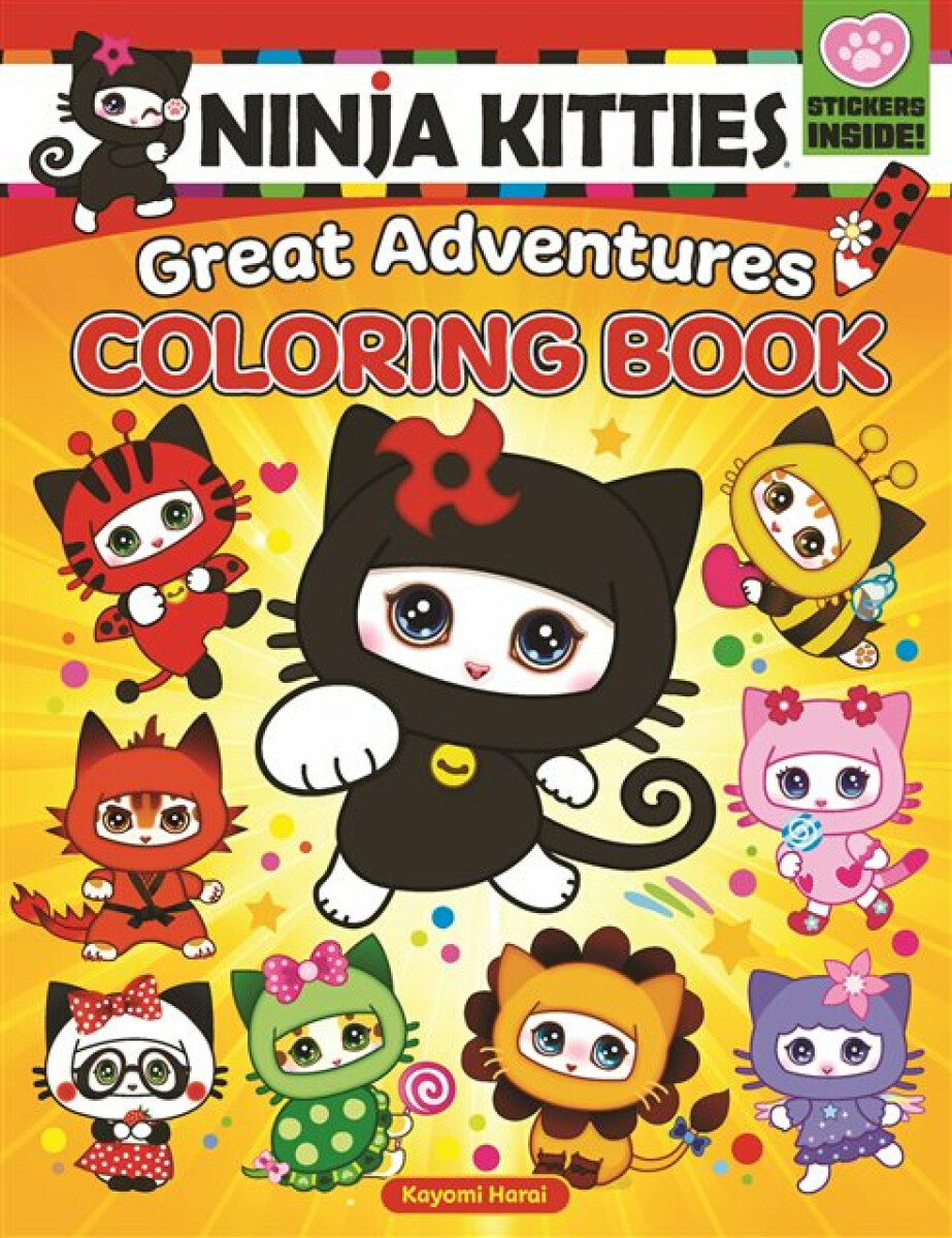 Kniha Ninja Kitties Great Adventures Coloring Book