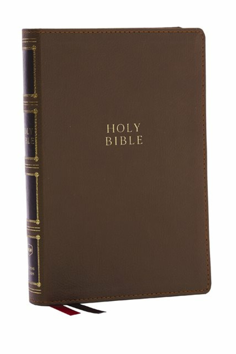 Kniha NKJV, Compact Center-Column Reference Bible, Brown Leathersoft, Red Letter, Comfort Print (Thumb Indexed)