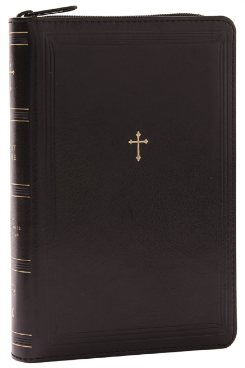 NKJV Compact Paragraph-Style Bible w/ 43,000 Cross References, Black Leathersoft with zipper, Red Letter, Comfort Print: Holy Bible, New King James Version - Thomas Nelson