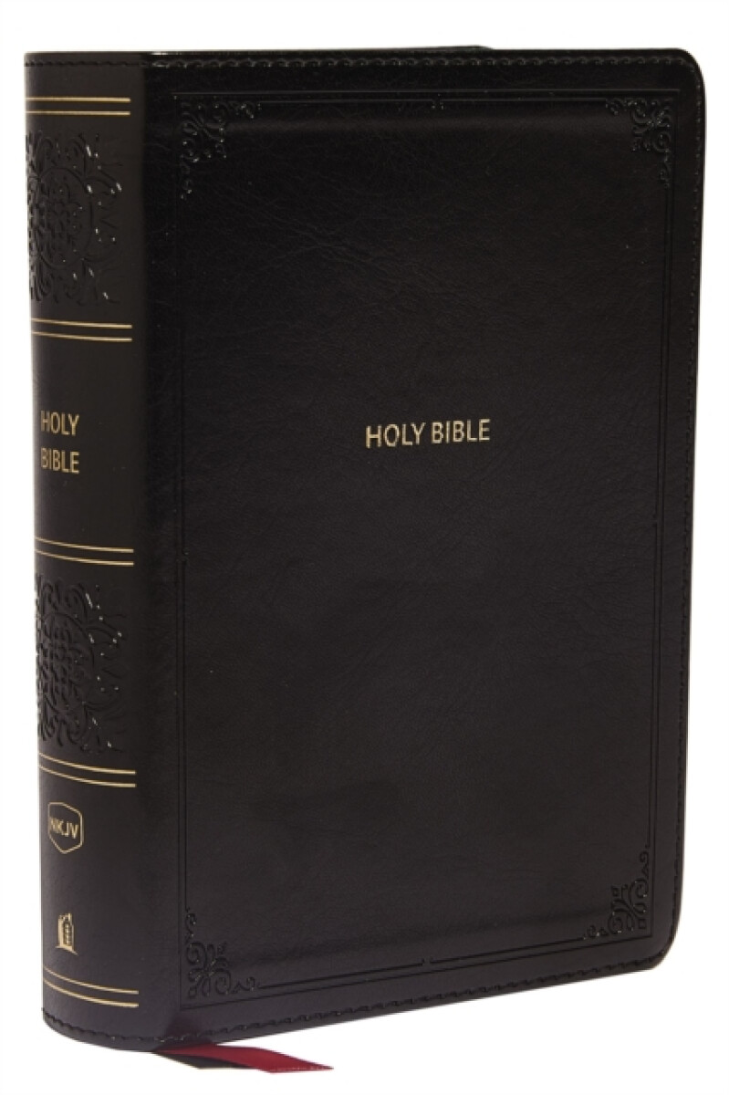 Kniha NKJV, End-of-Verse Reference Bible, Compact, Leathersoft, Black, Red Letter, Comfort Print
