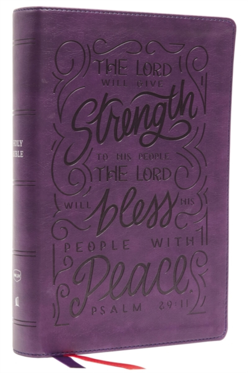Kniha NKJV, Giant Print Center-Column Reference Bible, Verse Art Cover Collection, Leathersoft, Purple, Red Letter, Comfort Print