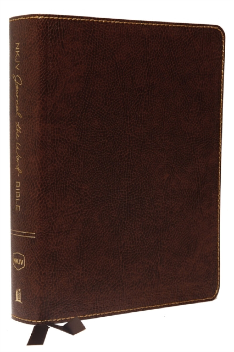Kniha NKJV, Journal the Word Bible, Large Print, Bonded Leather, Brown, Red Letter