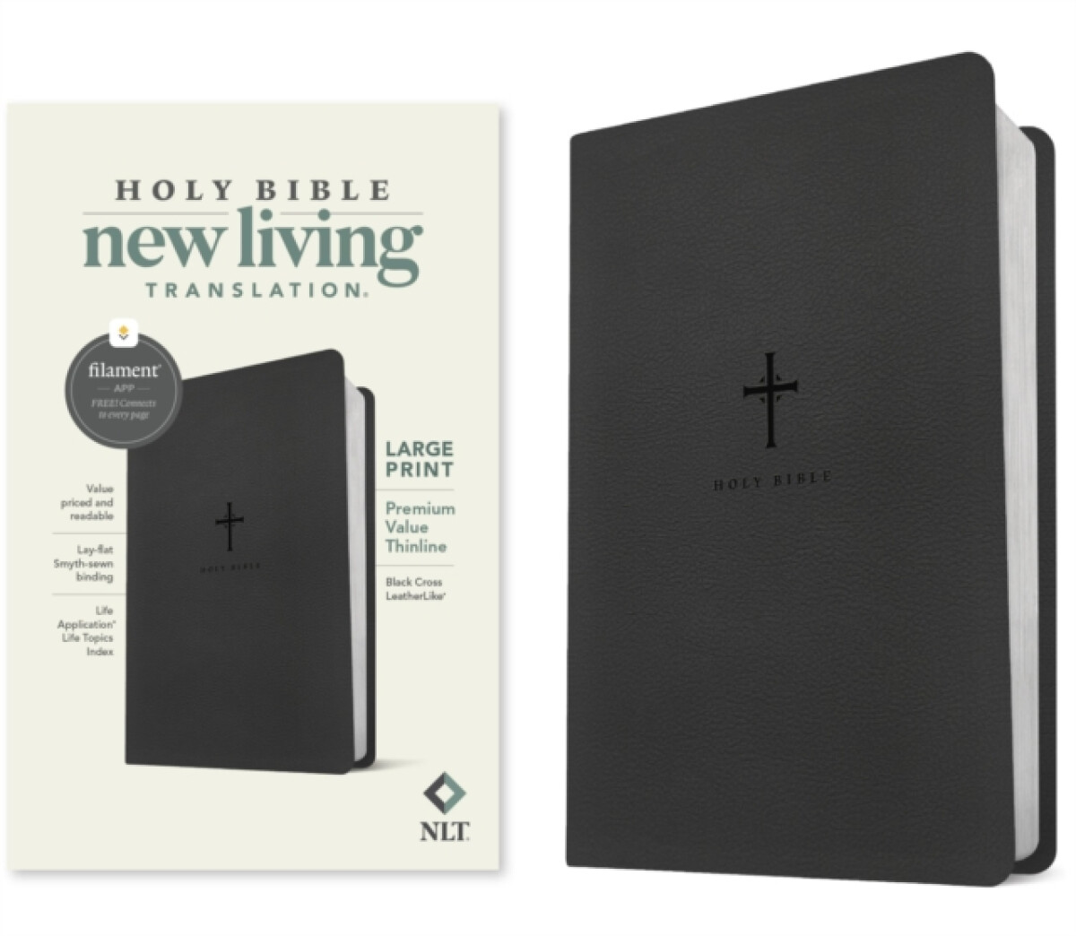 Kniha NLT Large Print Premium Value Thinline Bible