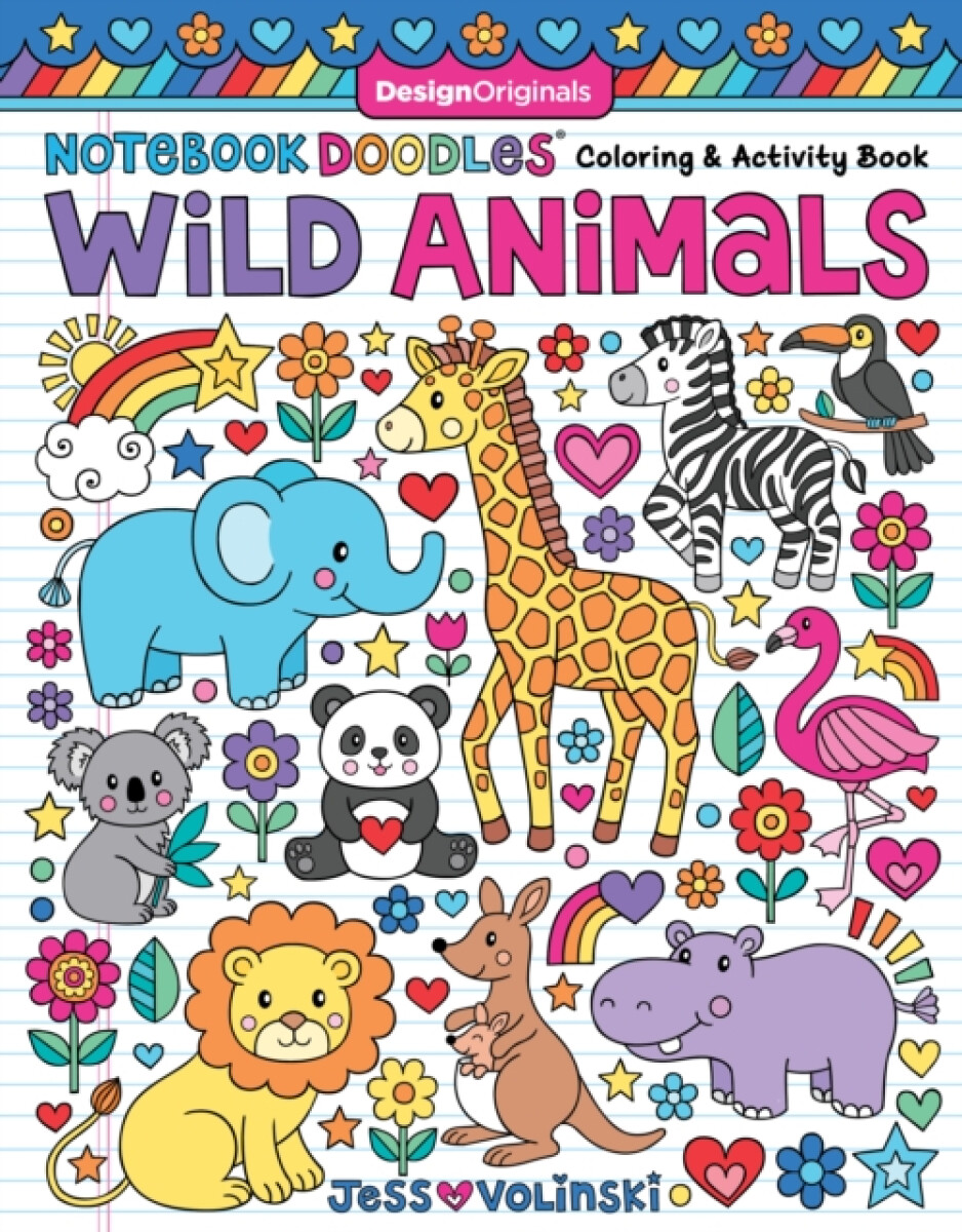 Kniha Notebook Doodles Wild Animals