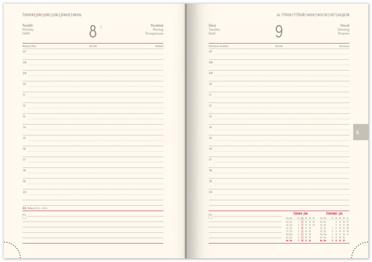 Denní diář Essenza 2026, třešeň (obrázek 9)