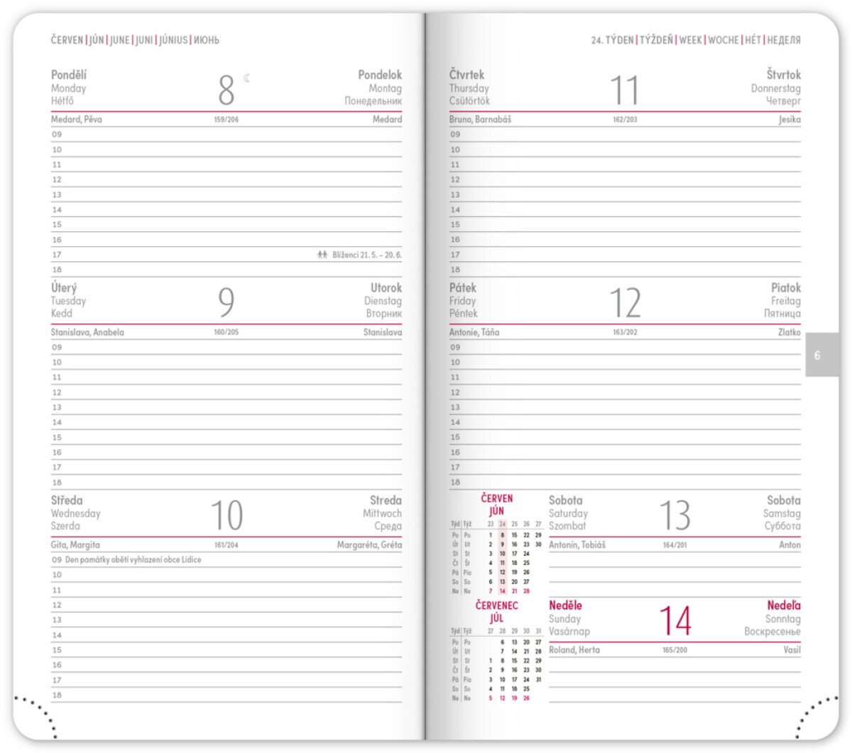 Kapesní diář Ajax 2026 černý - Obrázek 6