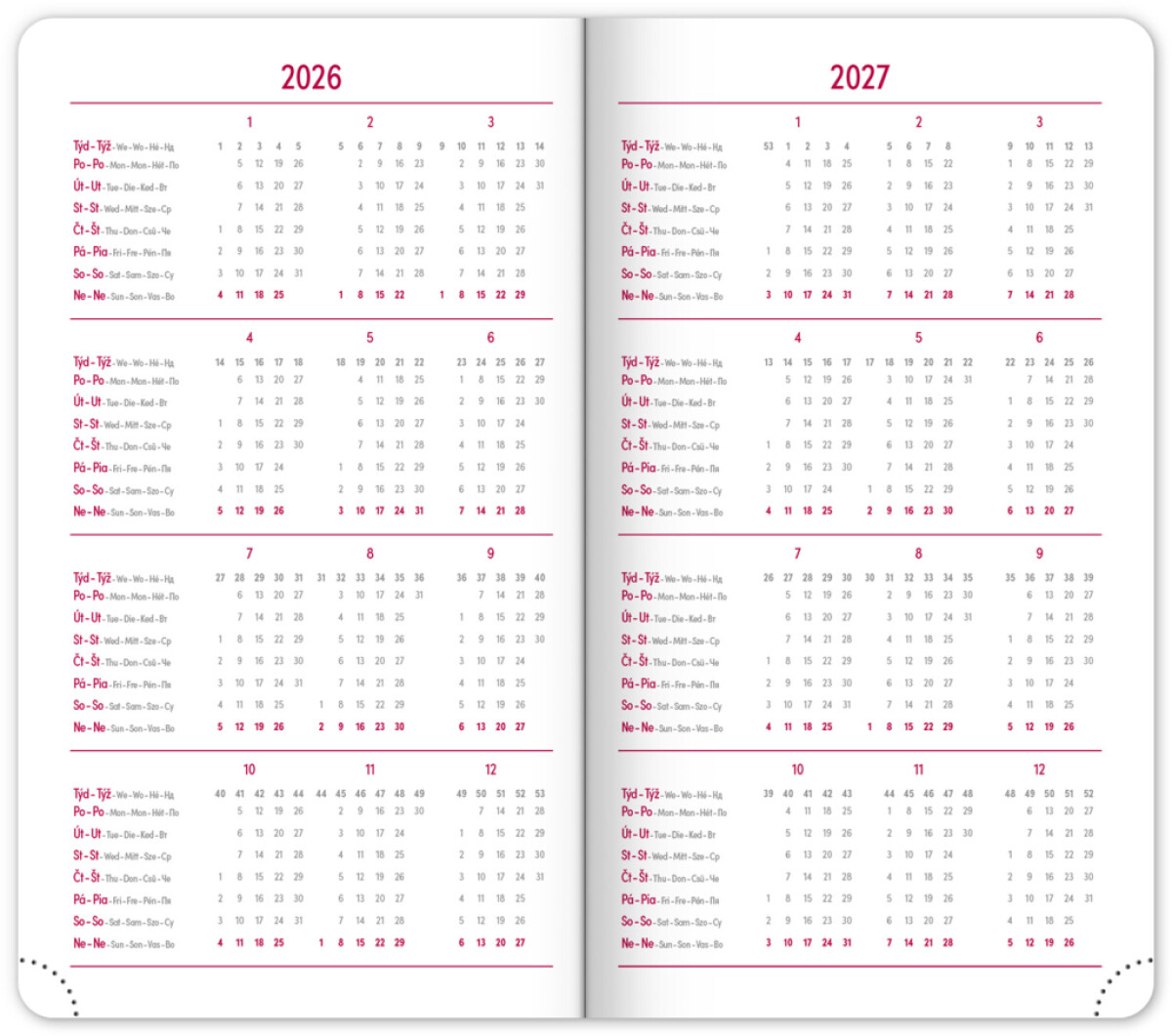 Kapesní diář Aprint Top 2026 oranžový - Obrázek 2