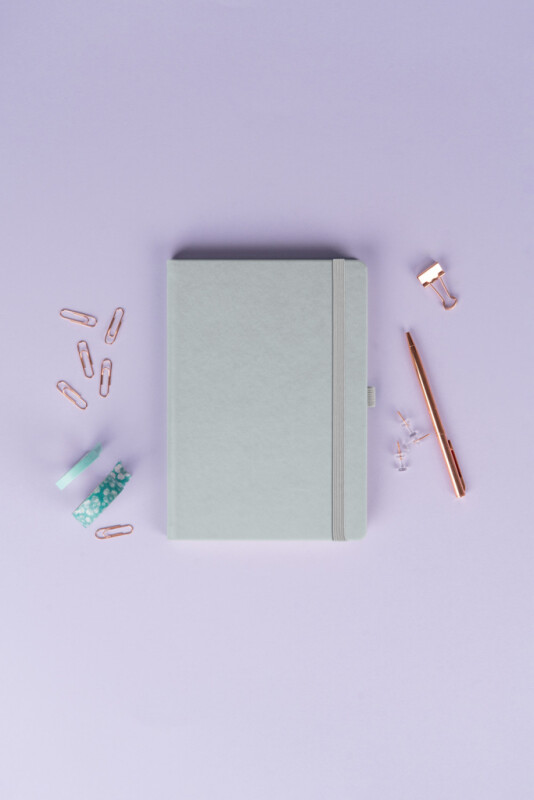 Notes Balacron, stříbrný, tečkovaný