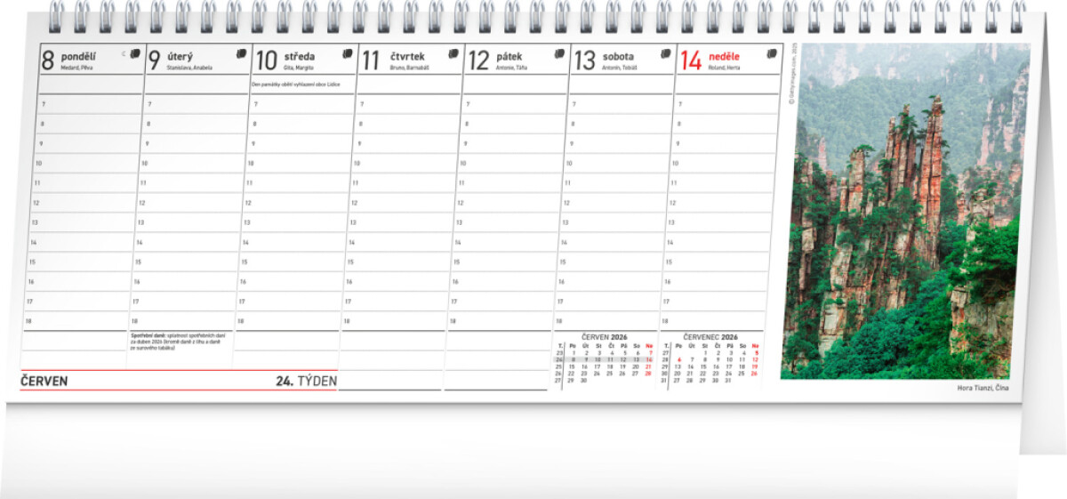 Stolní kalendář Plánovací daňový s fotografiemi