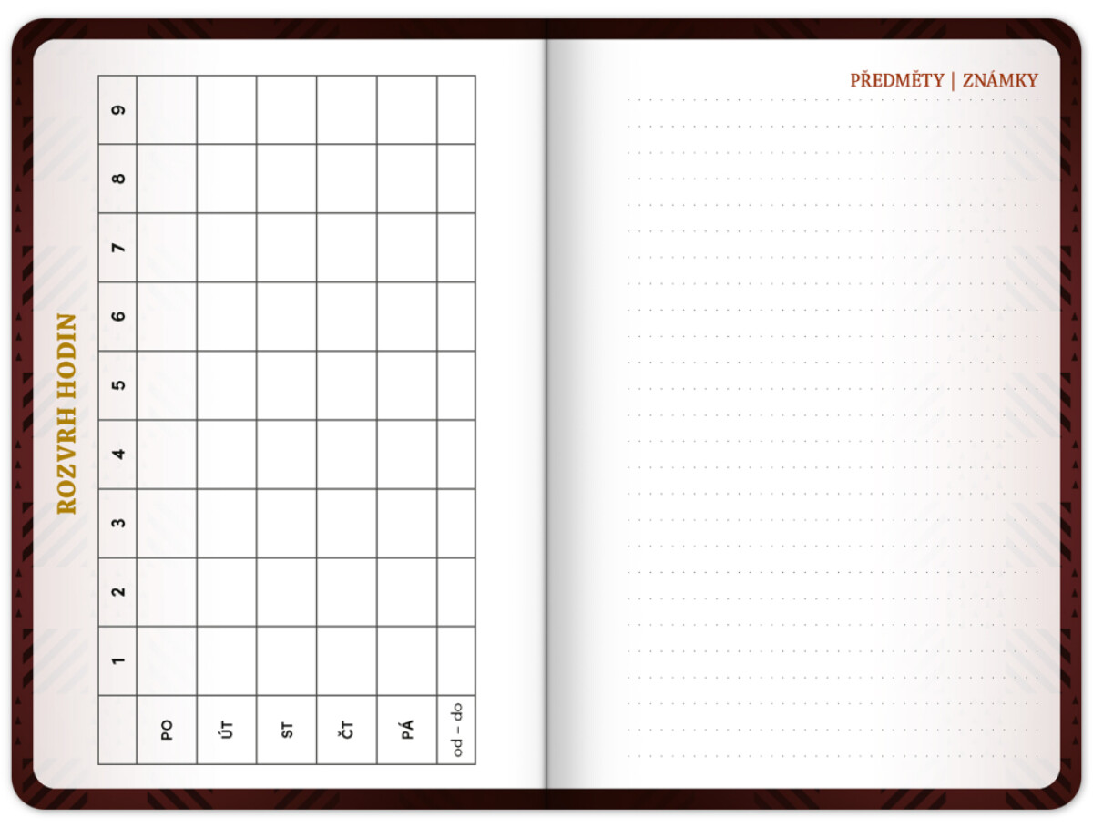 Studentský diář 2026/2027 Harry Potter (září 2026 – prosinec 2027), 9,8 x 14,5 cm