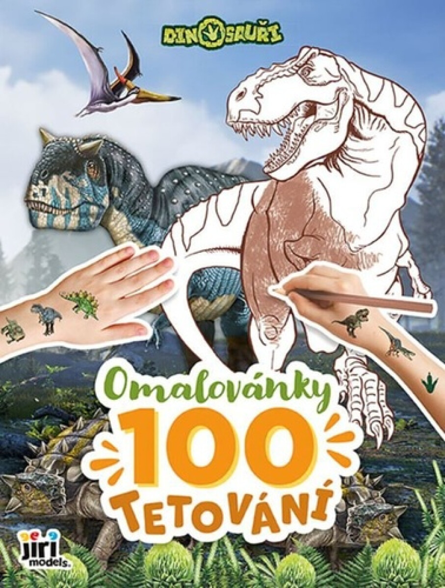 Kniha Omalovánky a 100 tetování Dinosauři