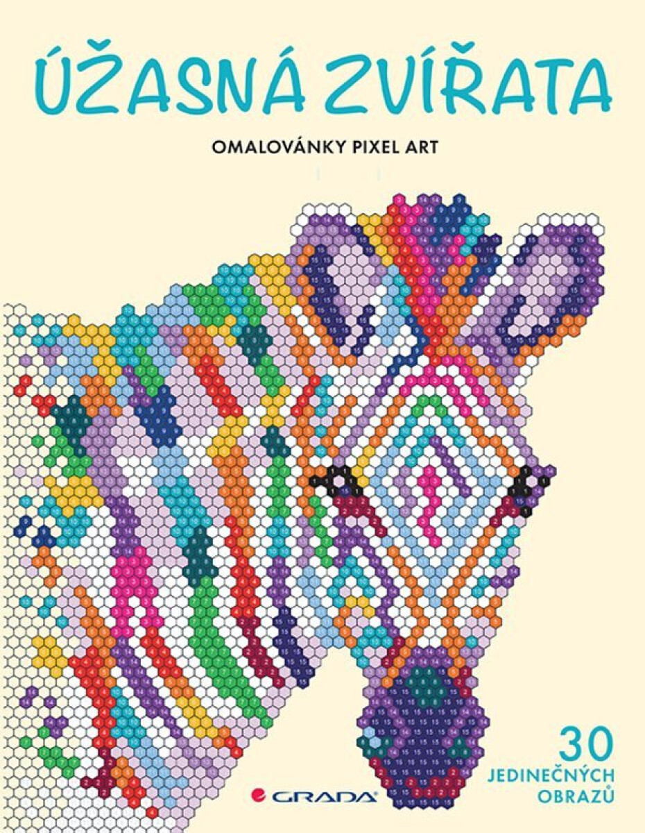 Kniha Omalovánky Pixel Art - Úžasná zvířata