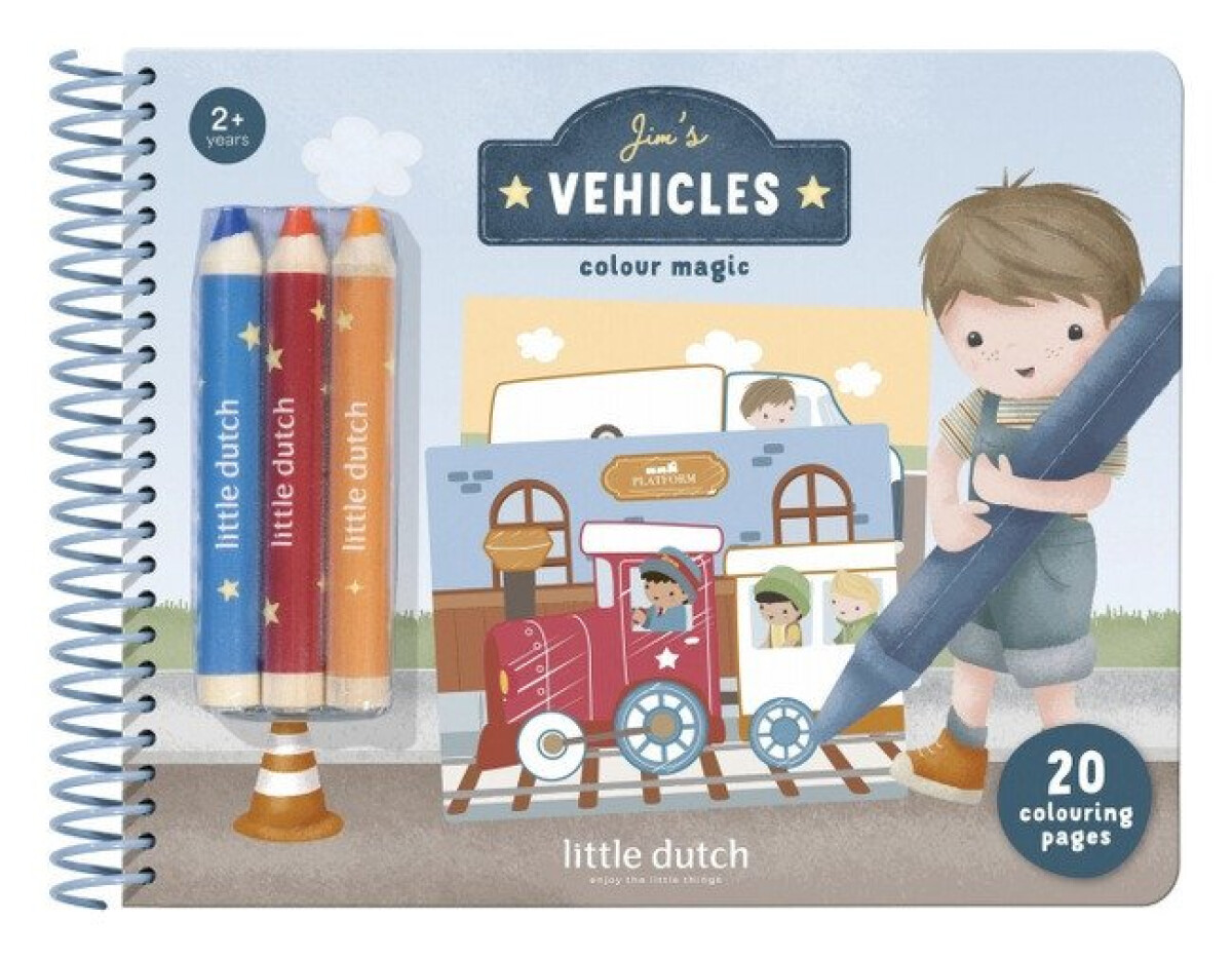 Little Dutch Omalovánky s pastelkami Doprava Jim
