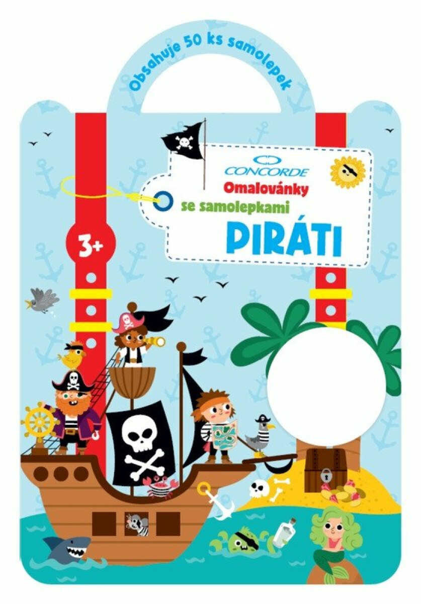 Kniha Omalovánky se samolepkami Piráti