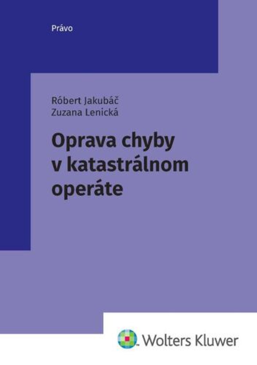 Oprava chyby v katastrálnom operáte koupíte na Knihydobrovsky.cz