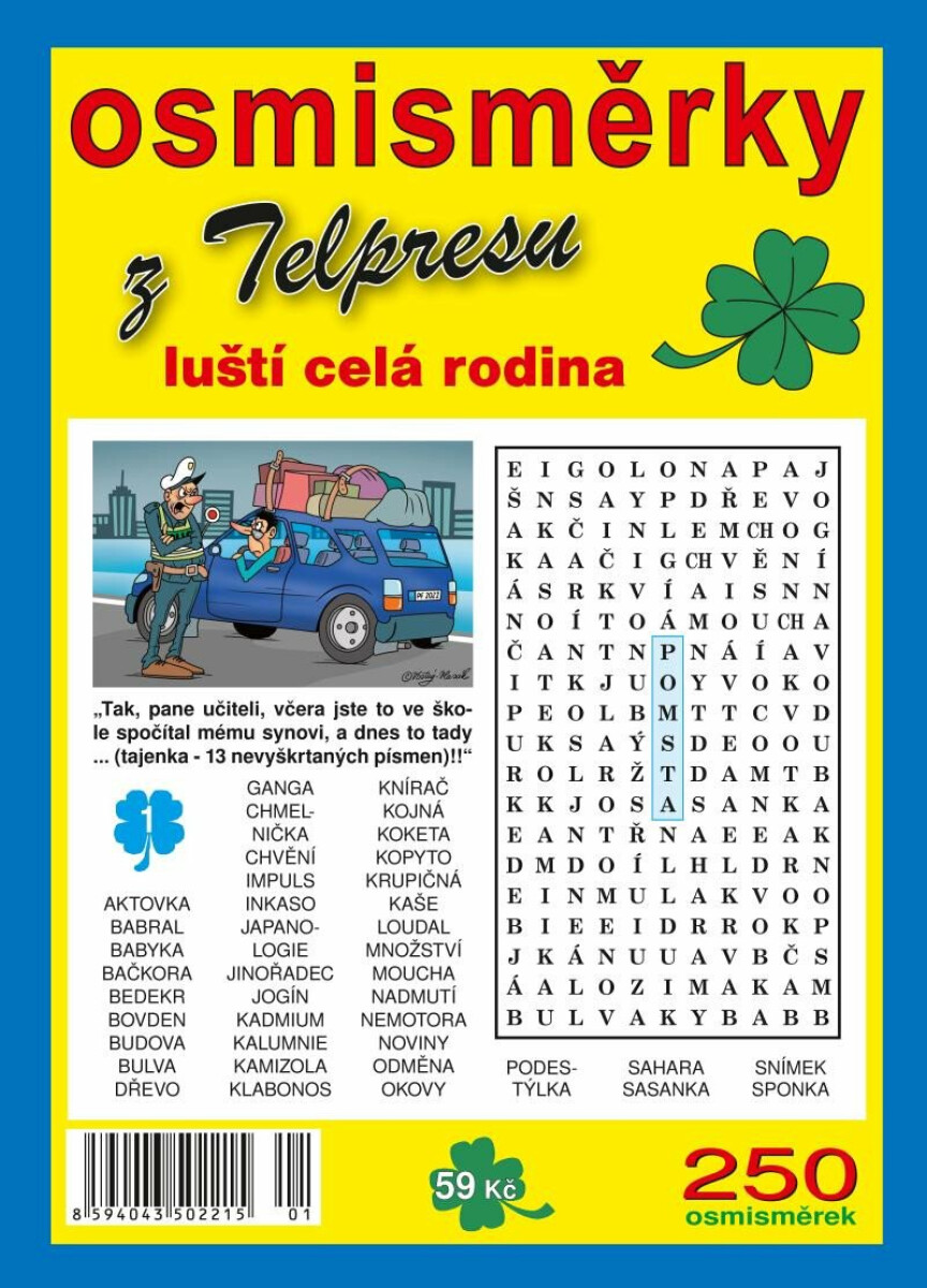 Kniha Osmisměrky z Telpresu luští celá rodina 2/2023