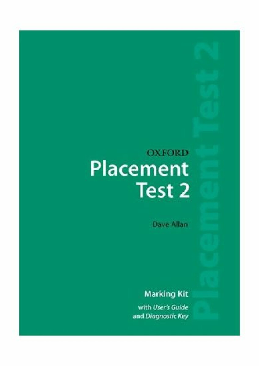 Oxford Placement Test 2 Marking Kit - Allan Dave | Knihy Dobrovský