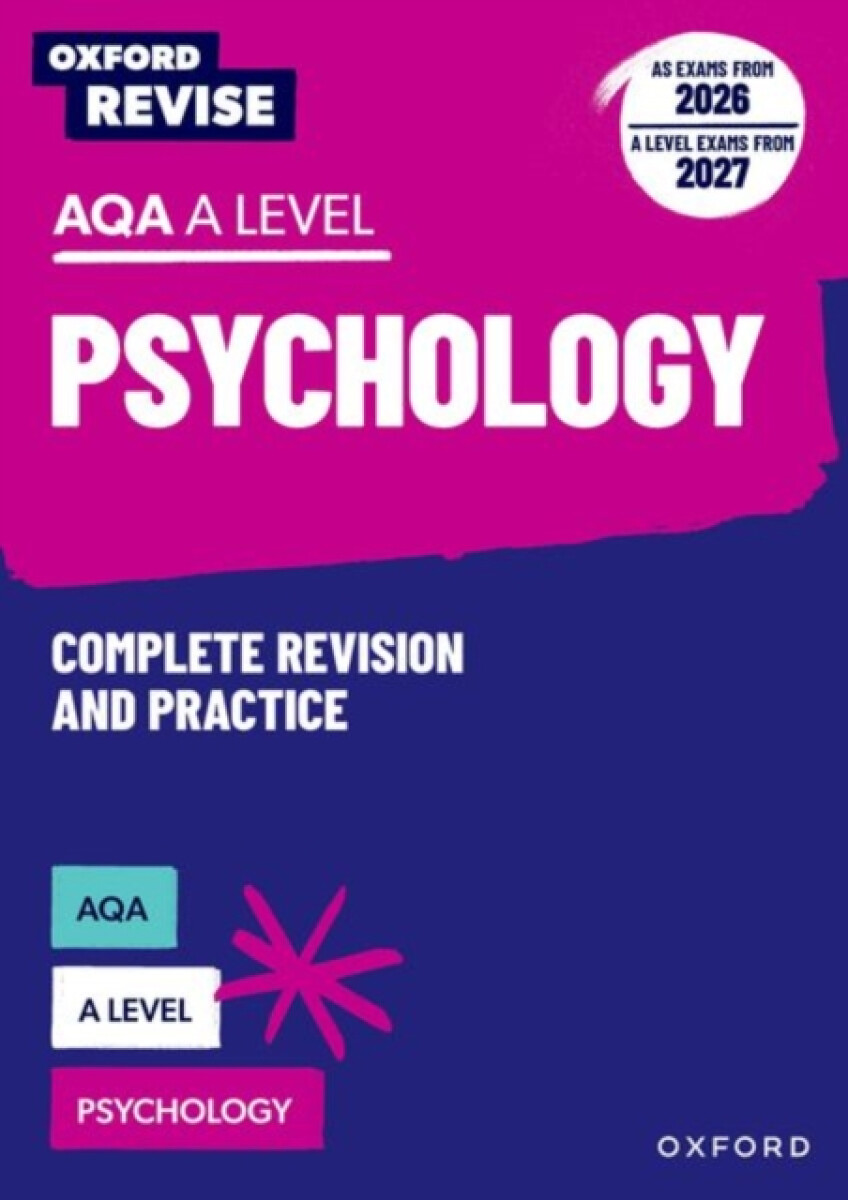 Kniha Oxford Revise: AQA A Level Psychology (AS exams from 2026; A Level exams from 2027)