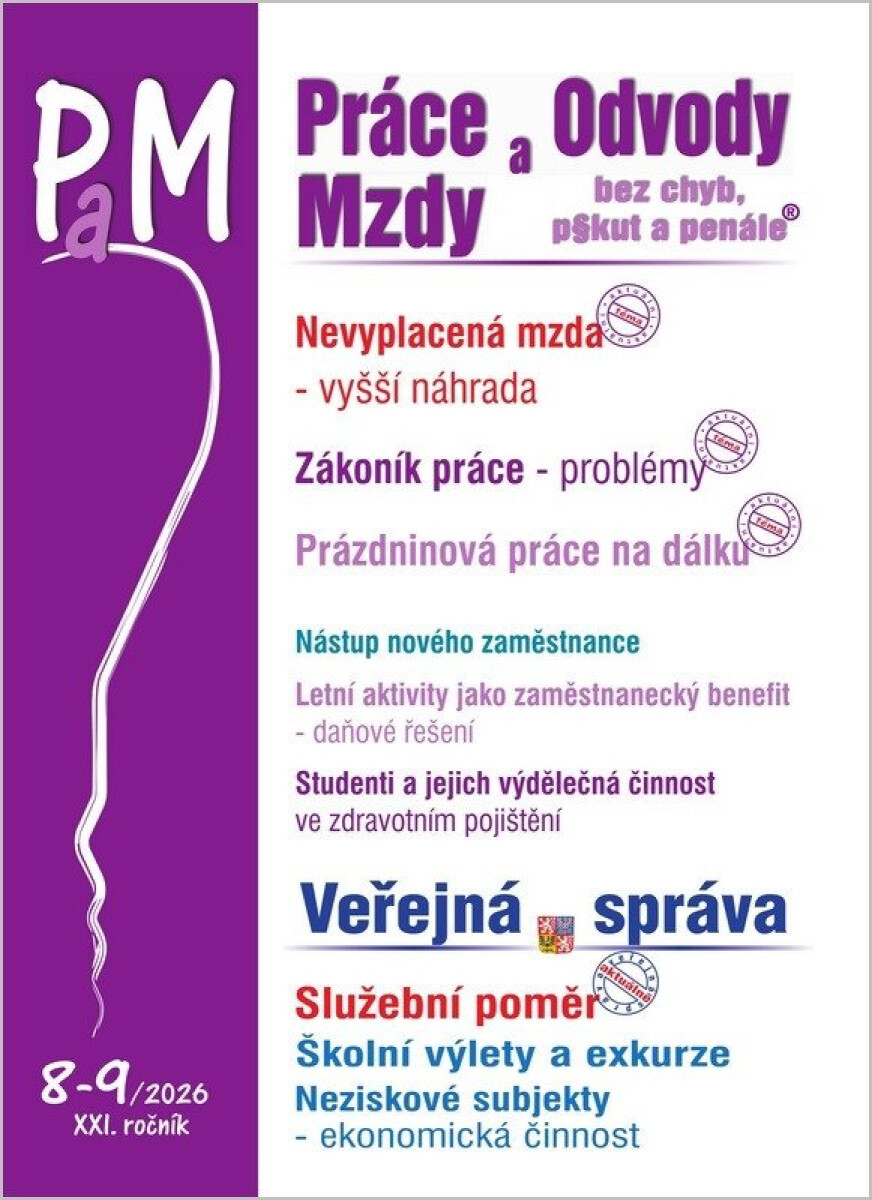 Práce a mzdy 8-9/2026