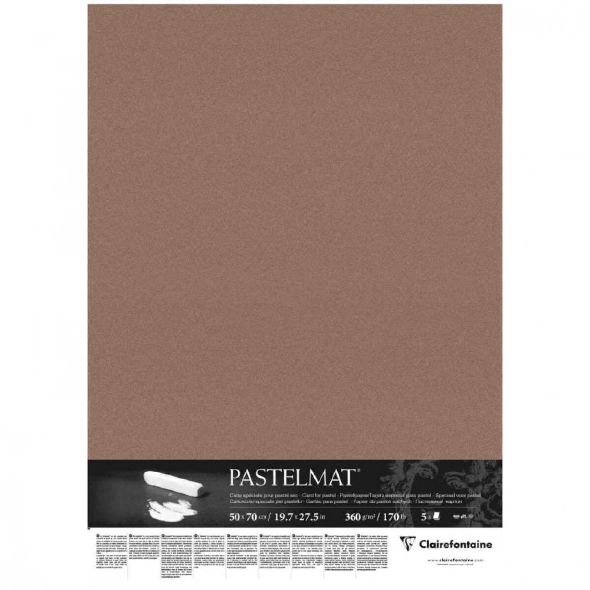 Papír pro pastel Pastelmat 50x70cm 360g light brown - 5ks v balení