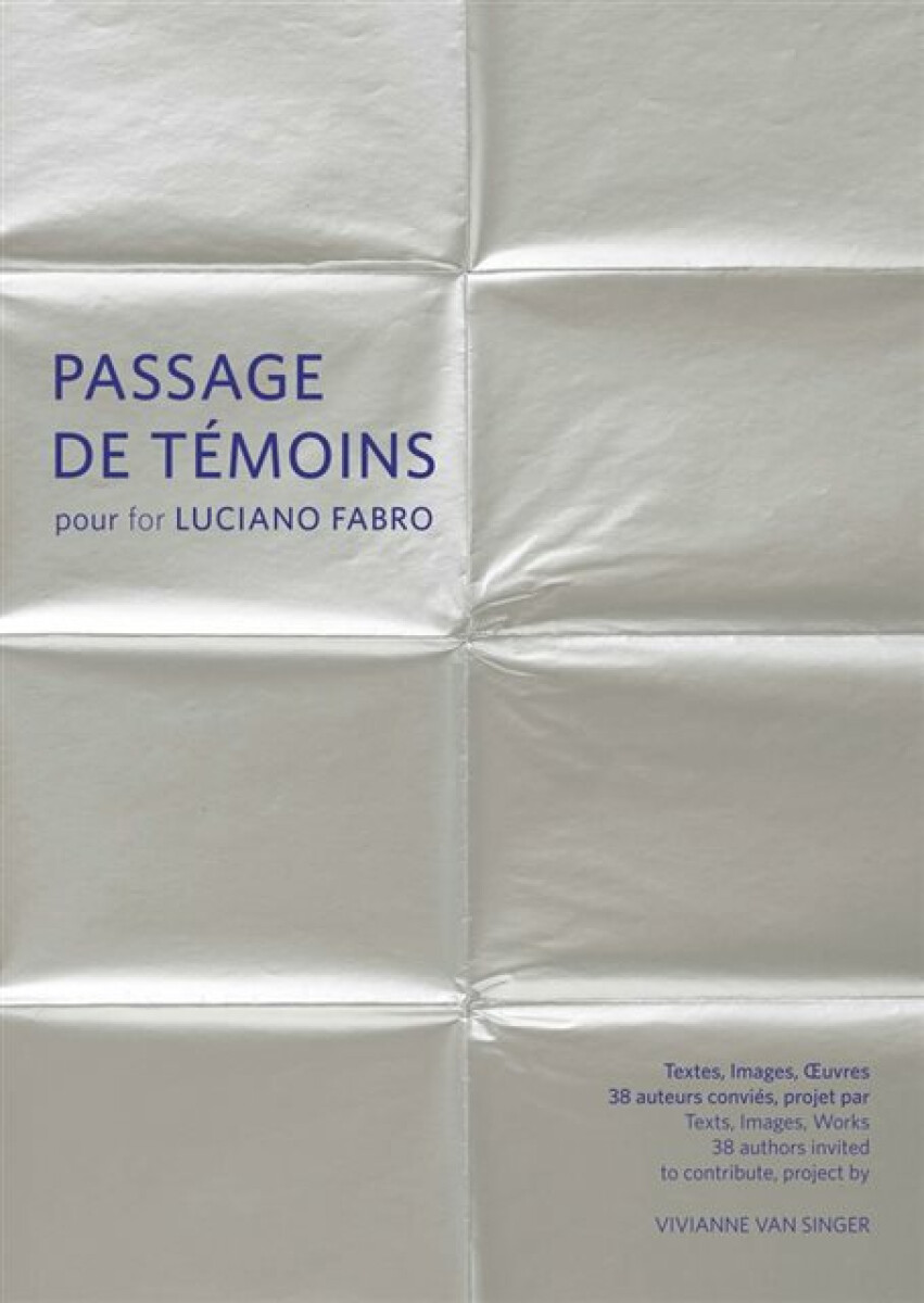 Kniha Passage de temoins pour Luciano Fabro