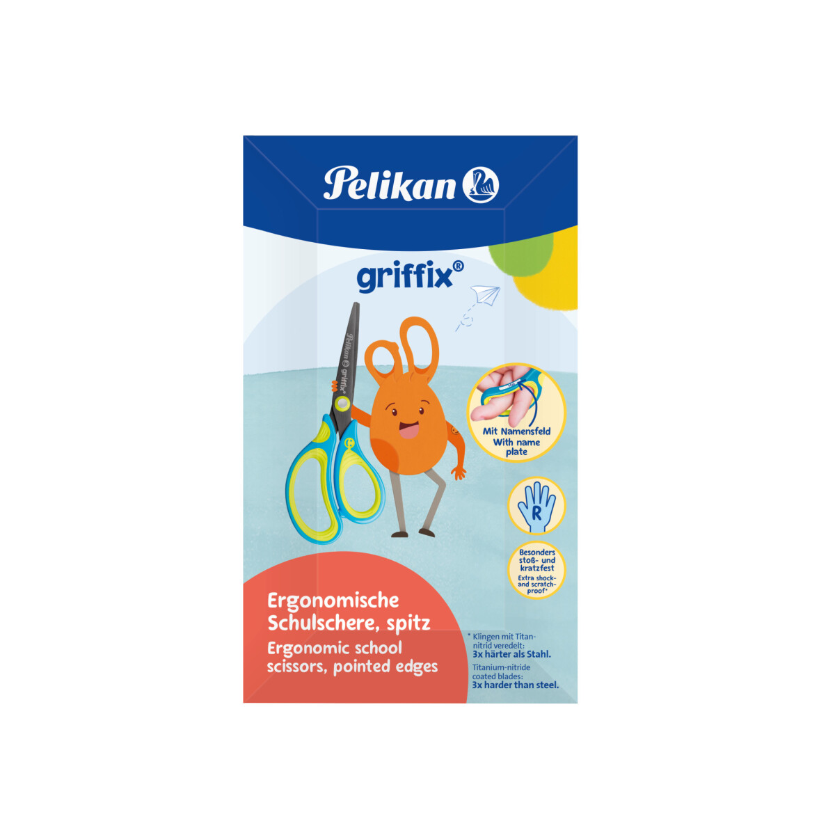 Pelikan - Nůžky Griffix pro praváky, zeleno-modré (obrázek 3)