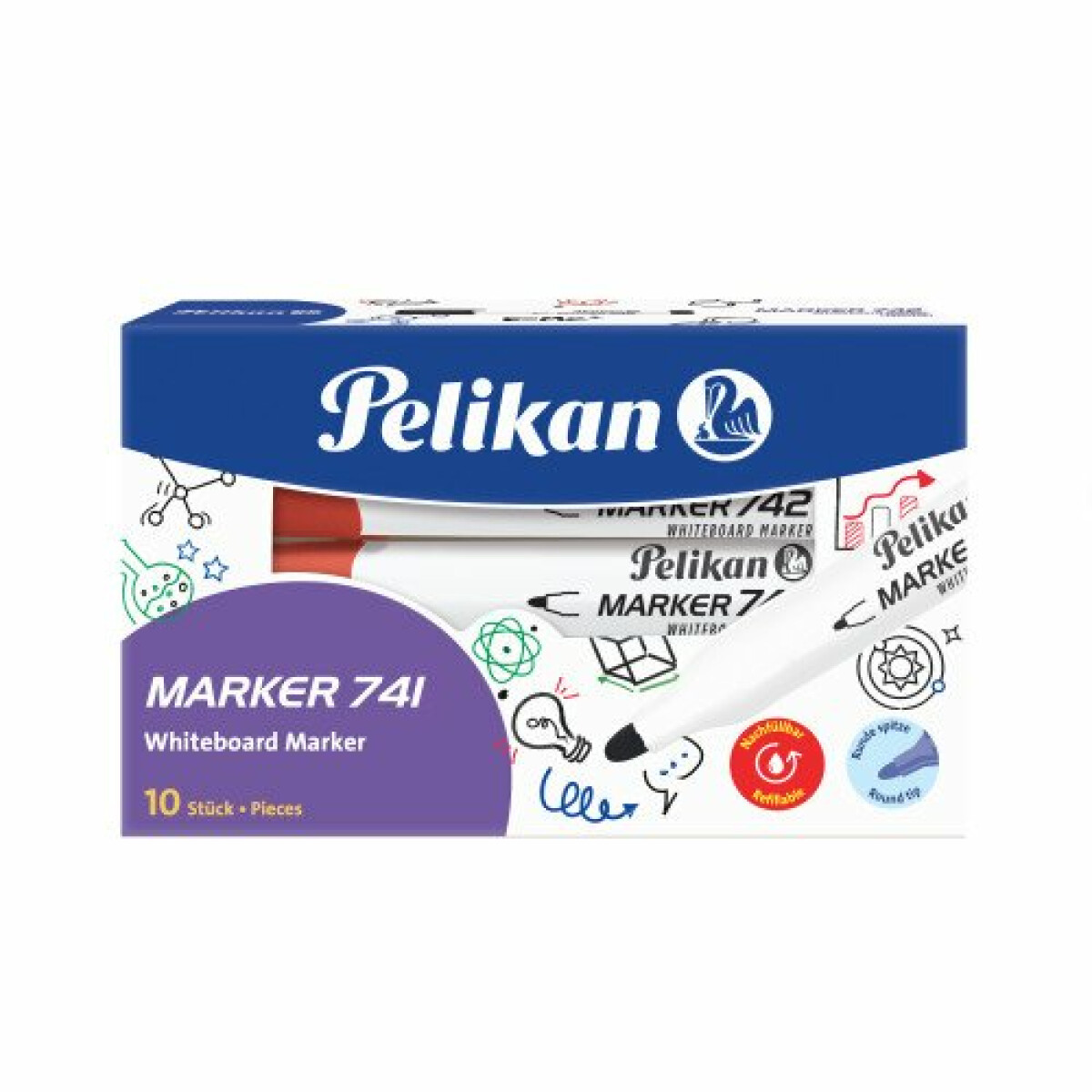 Pelikan - Popisovač na tabuli 741 červený (obrázek 3)