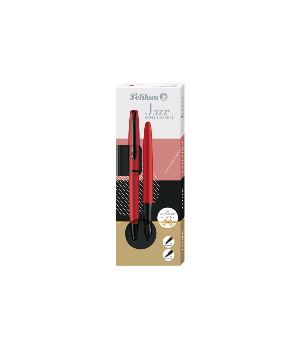 Pelikan - Pero plnicí a kuličkové Jazz Noble červené v boxu (obrázek 3)
