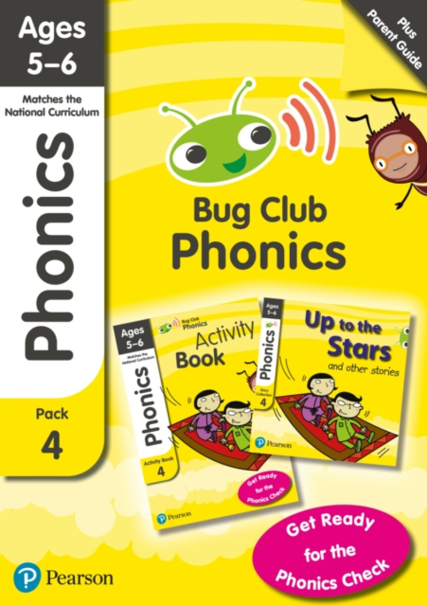 Kniha Phonics - Learn at Home Pack 4 (Bug Club), Phonics Sets 10-12 for ages 5-6 (Six stories + Parent Guide + Activity Book)