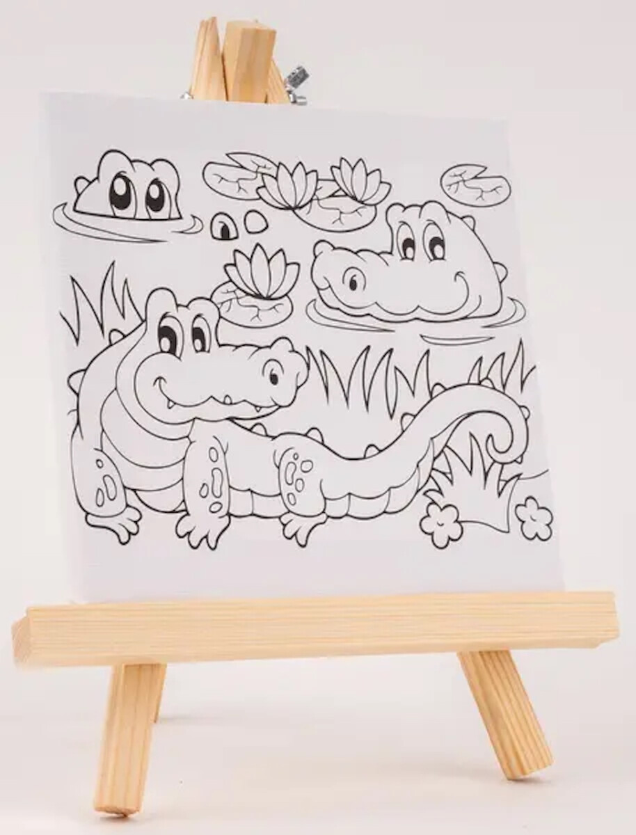 Plátno s předlohou - Krokodýl