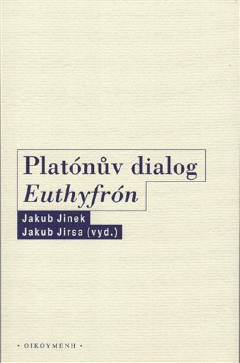 Kniha Platónův dialog Euthyfrón