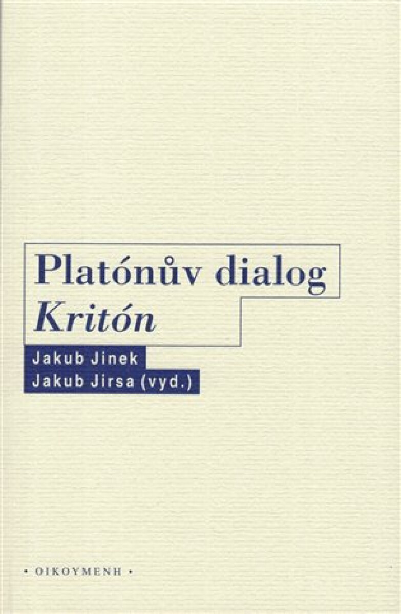 Kniha Platónův dialog Kritón