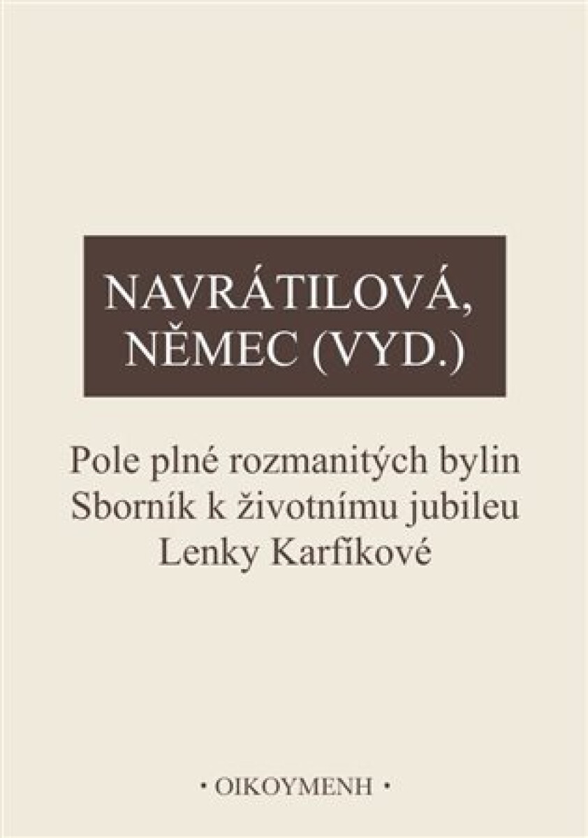 Kniha Pole plné rozmanitých bylin