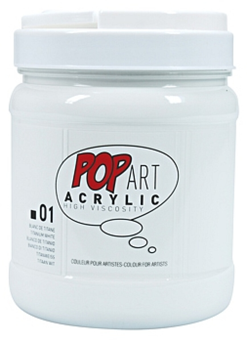 Akrylová barva Pébéo 700ml – 01 titanová bílá