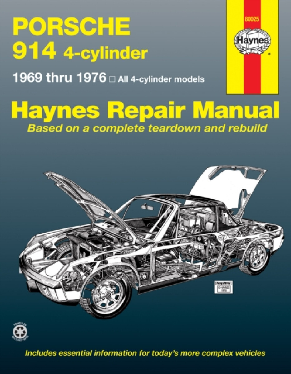 Kniha Porsche 914 4-cylinder (1969-1976) Haynes Repair Manual (USA)