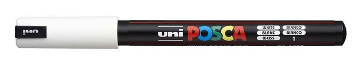 Levně Akrylová fixa Uni Posca PC-1MR – 01 bílá
