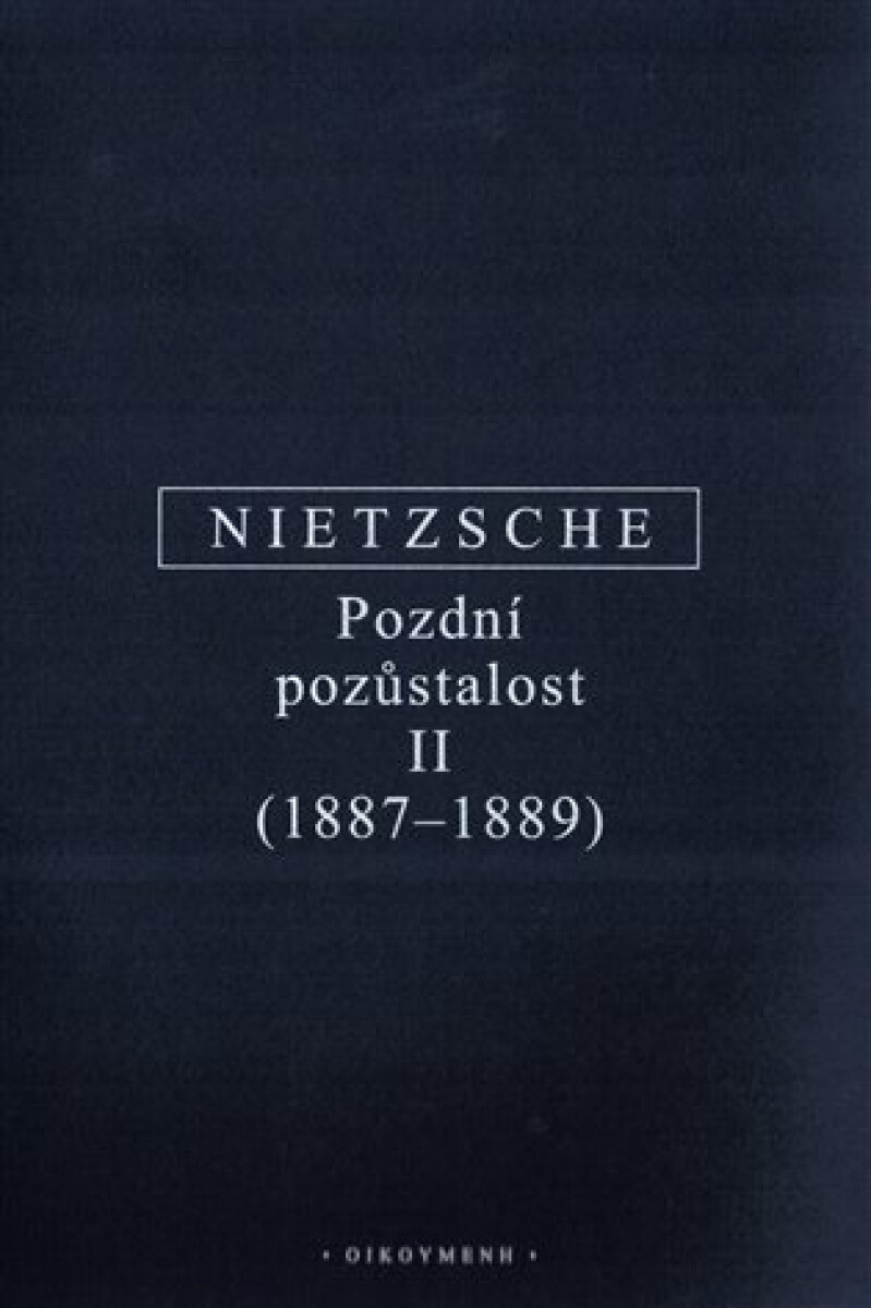Kniha Pozdní pozůstalost II