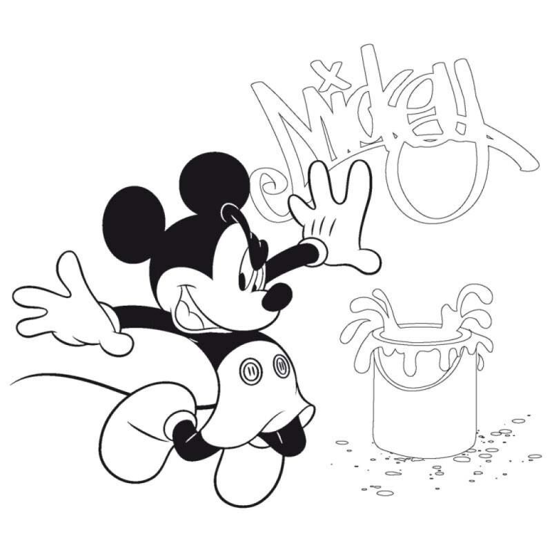 Kalendář - W. Disney Mickey Mouse omalovánkový - nástěnný (CZ, SK, HU, GB) (obrázek 9)