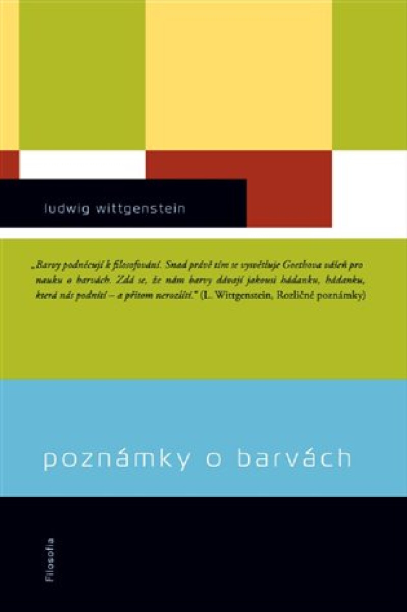 Kniha Poznámky o barvách
