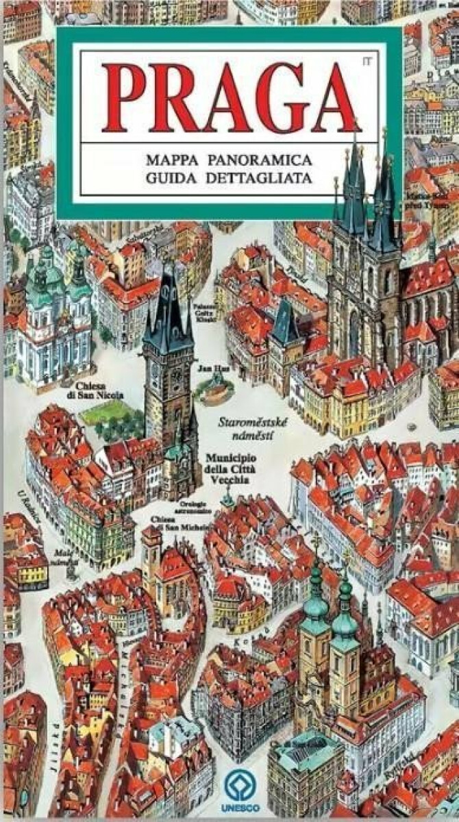 Kniha Praha - Panoramatická mapa / italsky