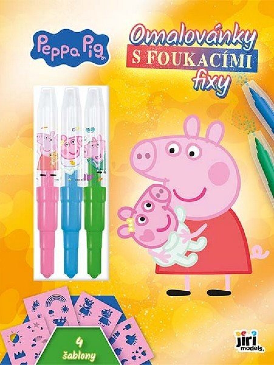 Kniha Omalovánky s foukacími fixy Prasátko Peppa