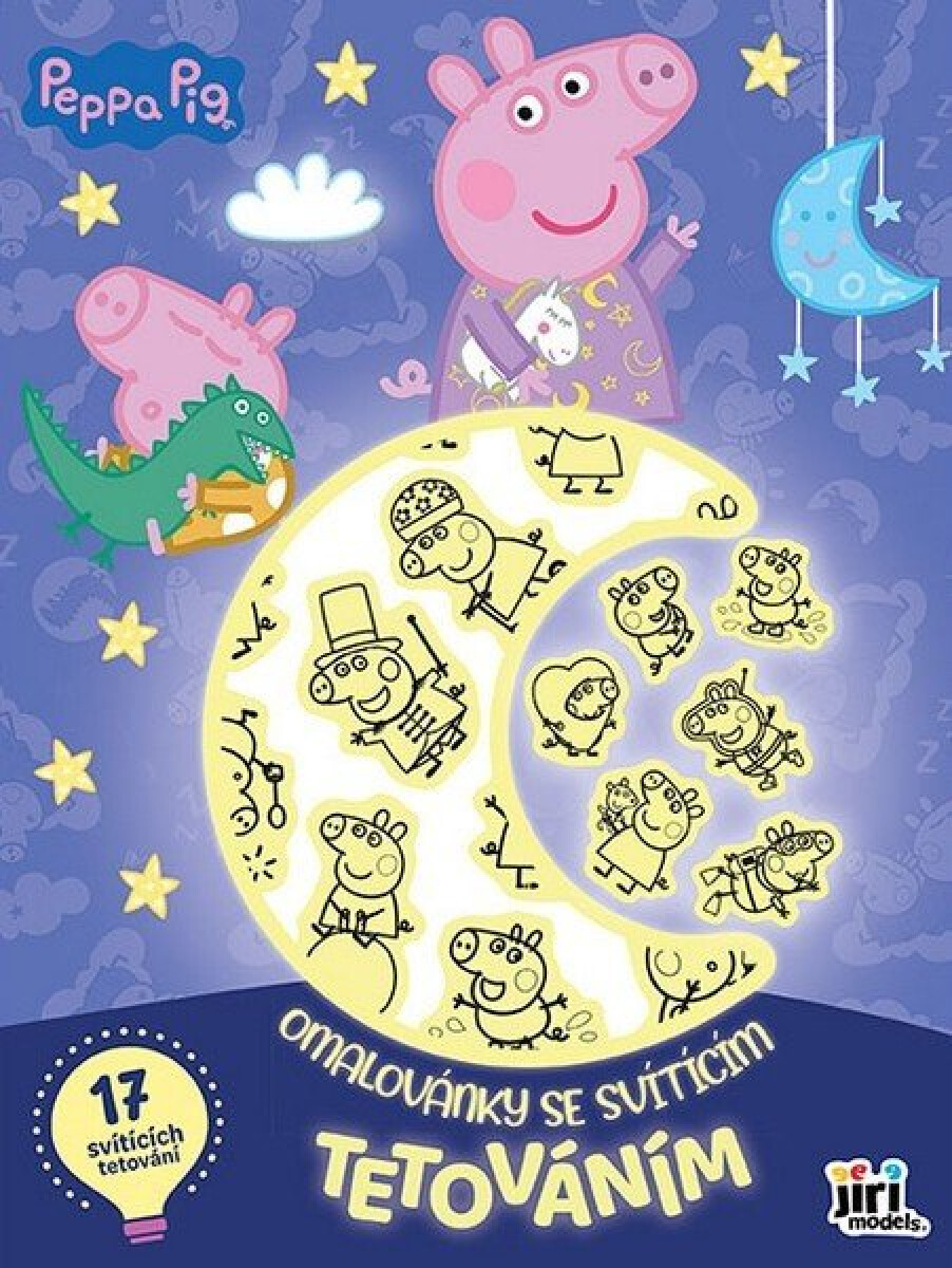 Kniha Omalovánky se svítícím tetováním Prasátko Peppa