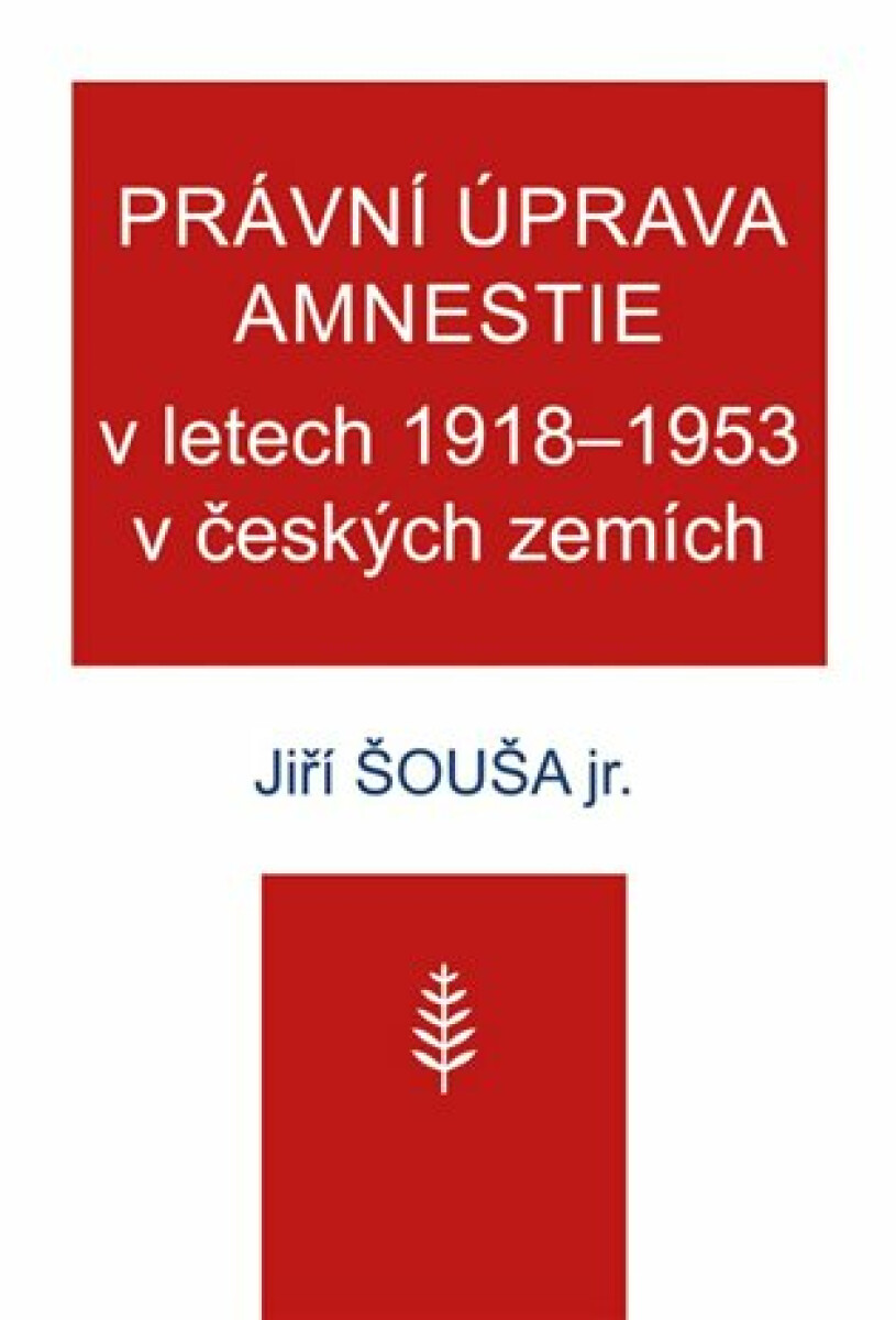 Kniha Právní úprava amnestie v letech 1918–1953 v českých zemích