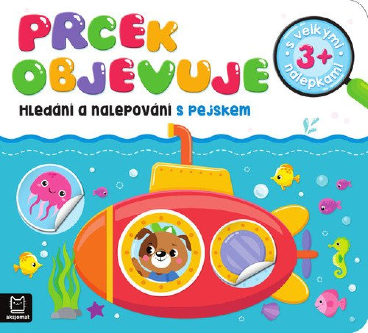 Kniha Prcek objevuje - Hledání a nalepování s pejskem
